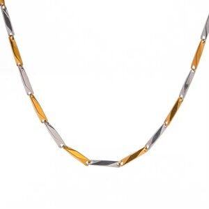 18 k Gold Plated Stainless Steel Two Tone Chain